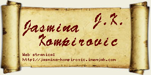 Jasmina Kompirović vizit kartica